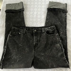 DG2 by Diane Gilman stonewashed jeans with rhinestone cuff